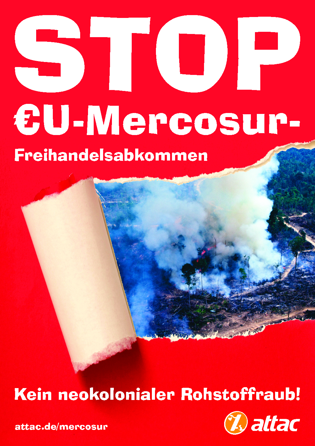 2023_09-Mercosur-Plakat Plakat, DinA2 – "Stop EU-Mercosur"