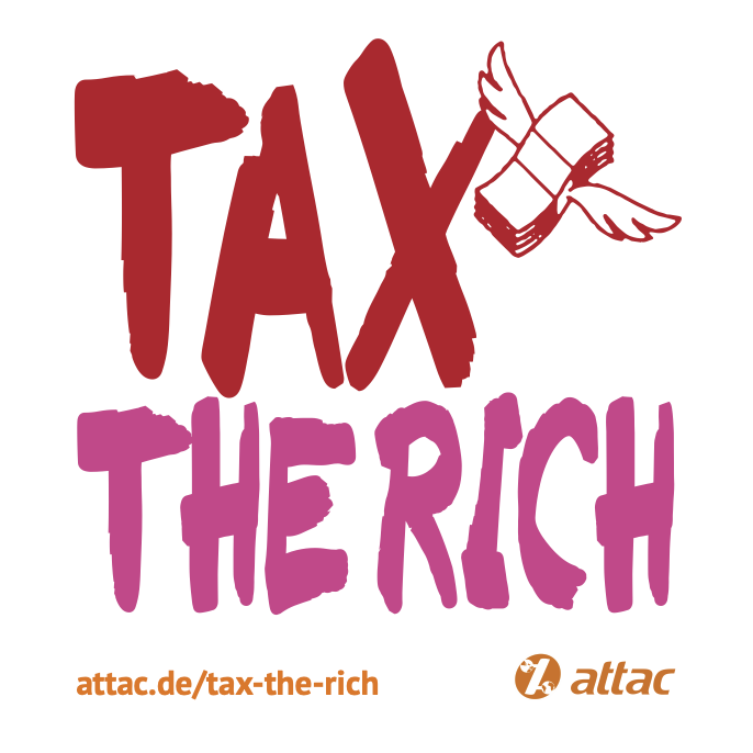 Aufkleber/Sticker "Tax the Rich", 5x5