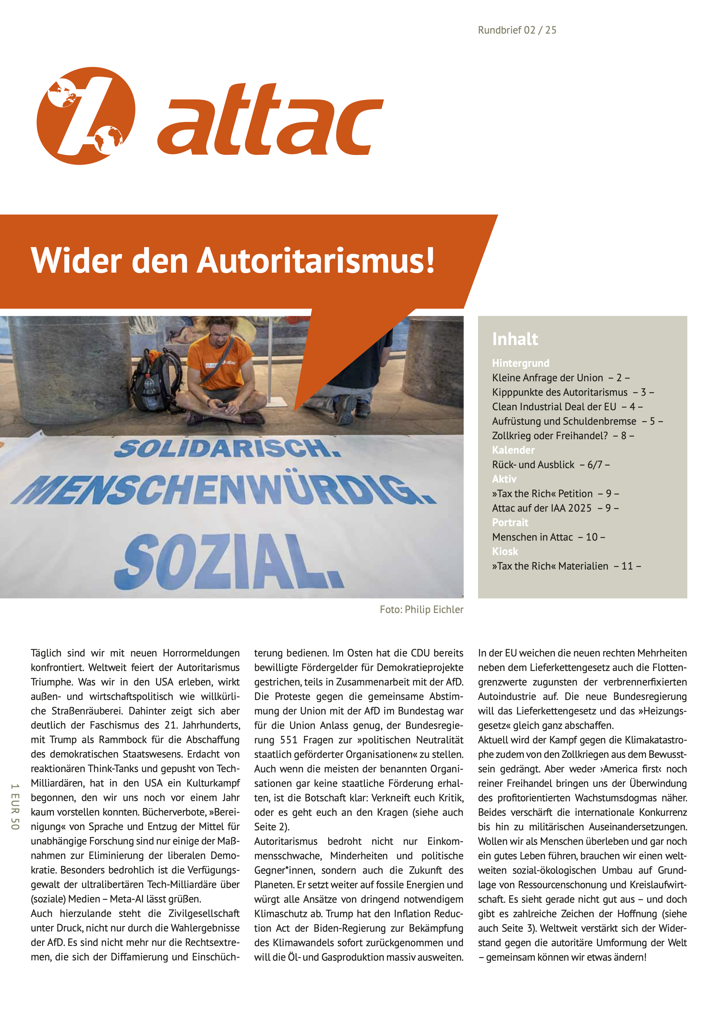 Rundbrief 02/25: Wider den Autoritarismus!