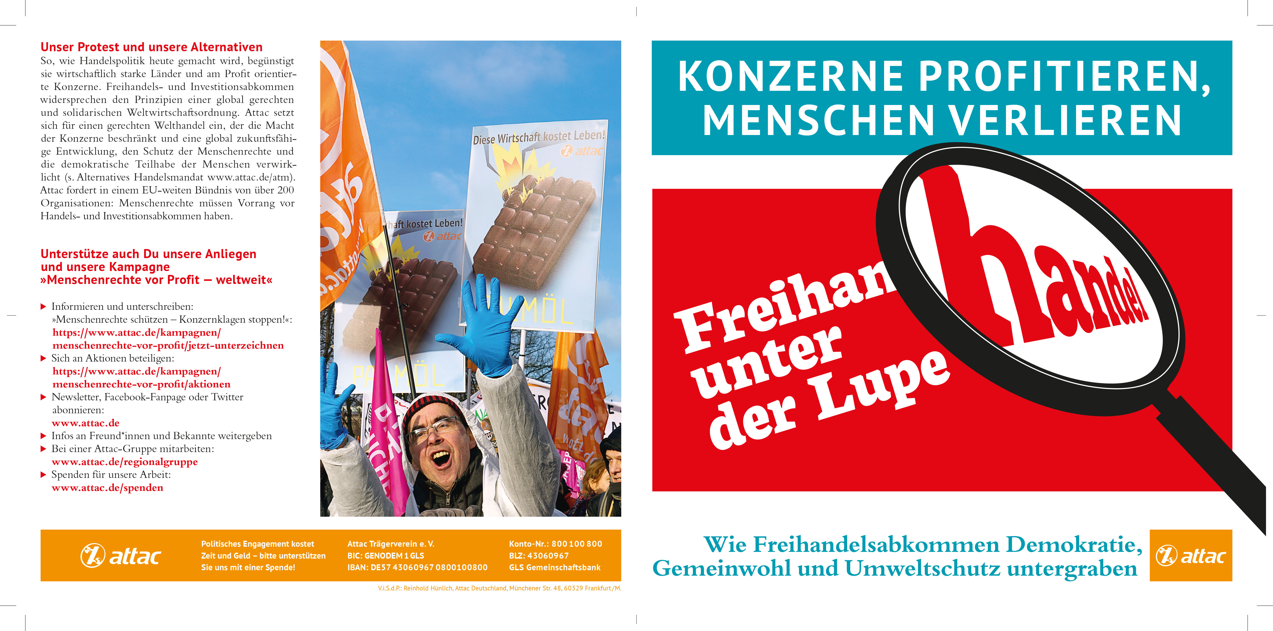 Flyer: Freihandel unter der Lupe