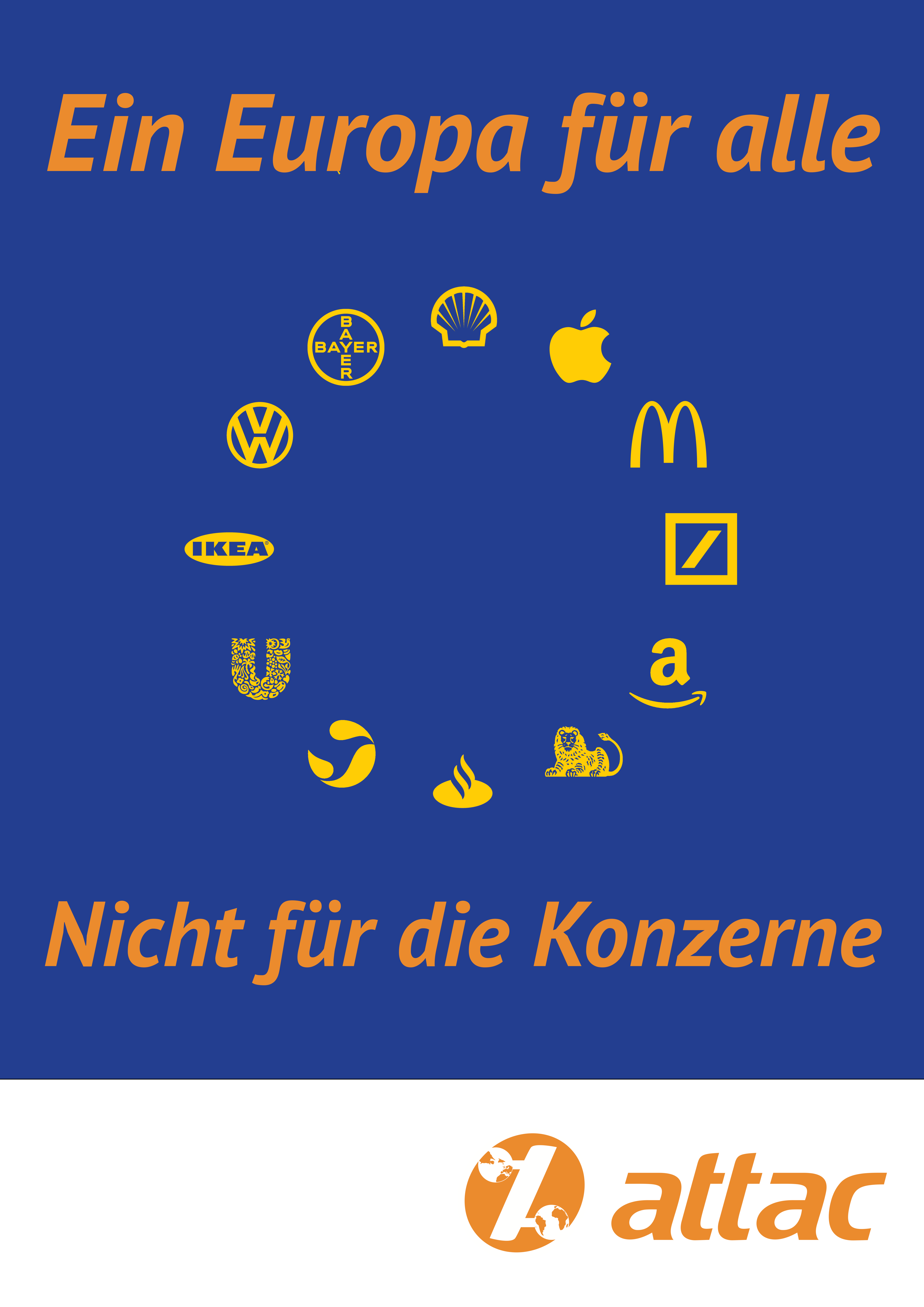 Plakat, A2: Europa für Alle – Konzerne