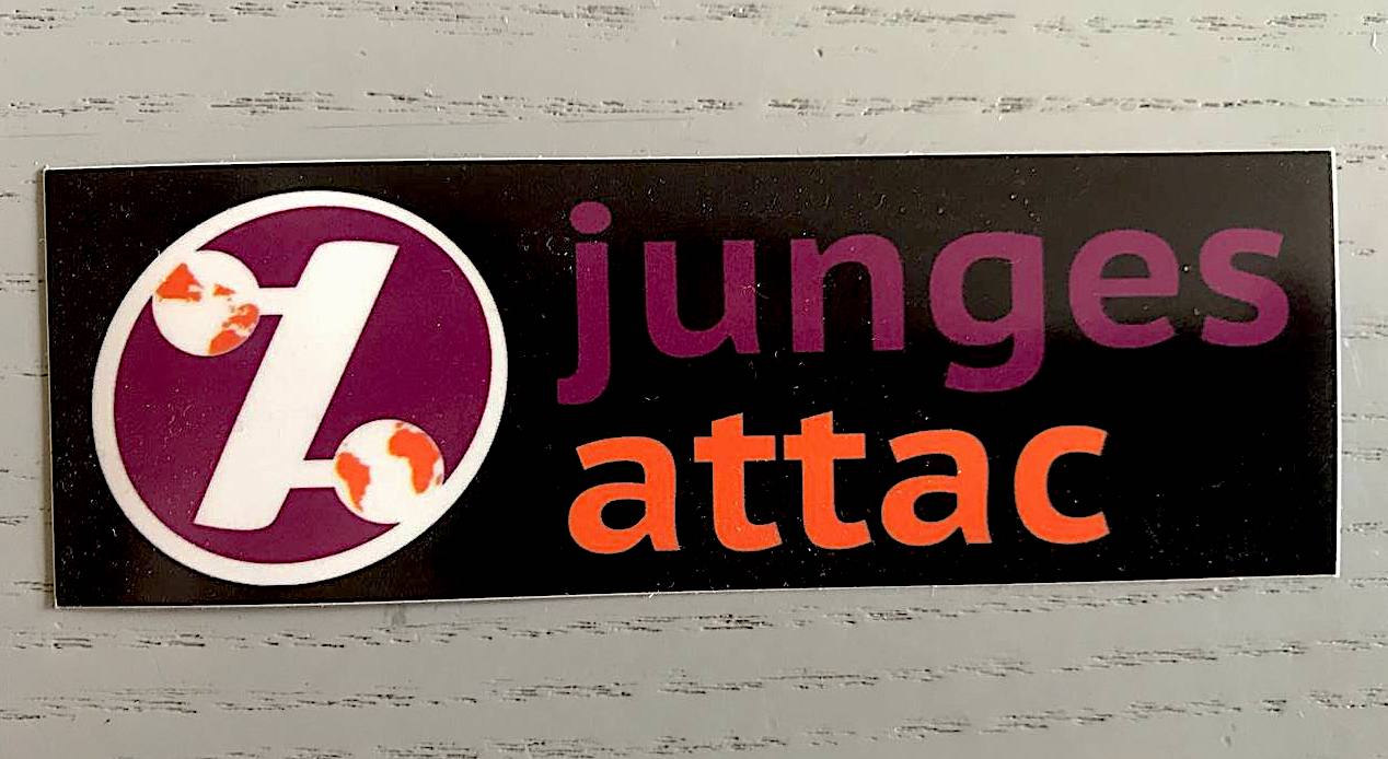 Aufkleber "Junges Attac", lila