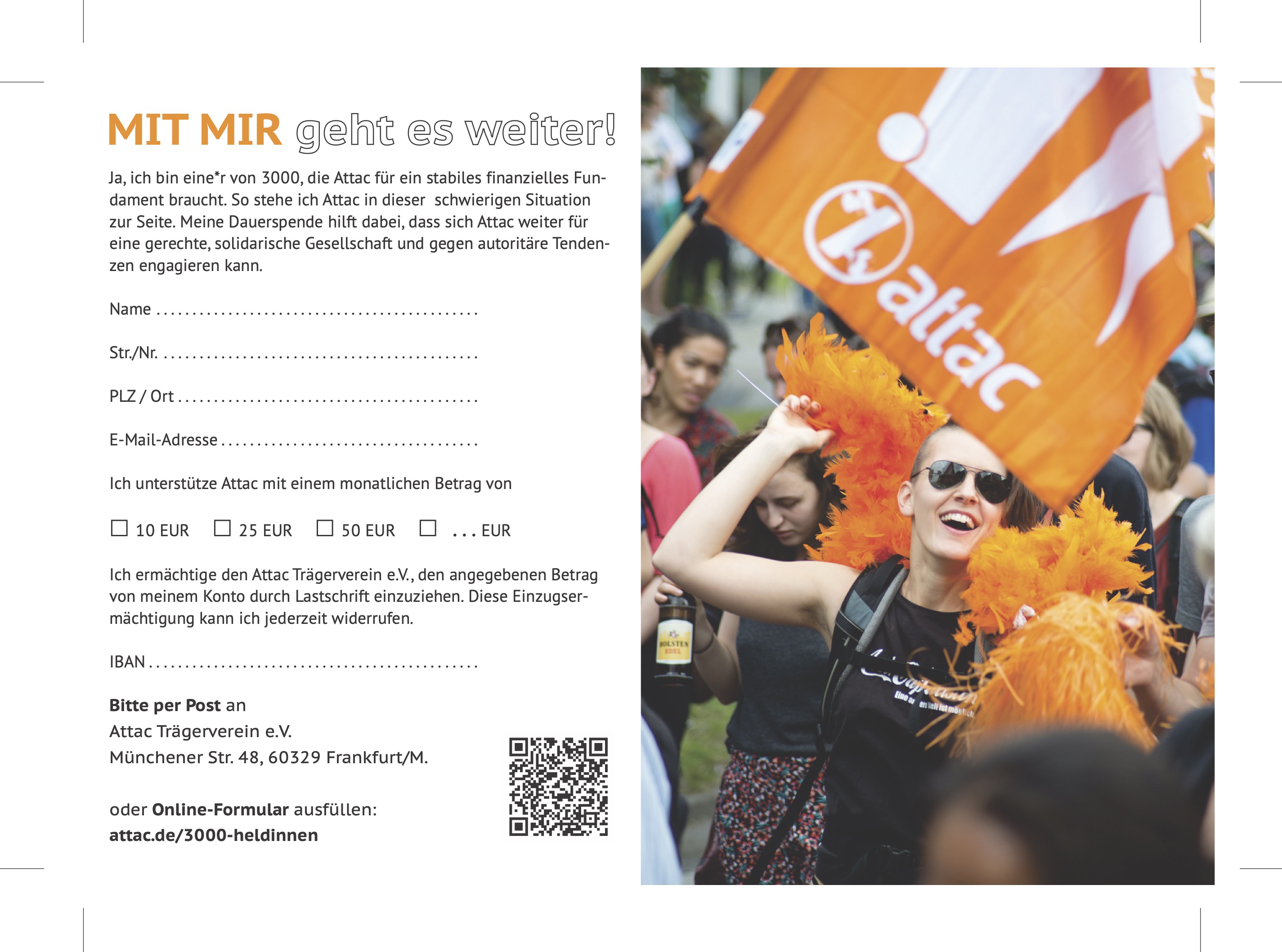 Postkarte: 3000 Held:innen gesucht