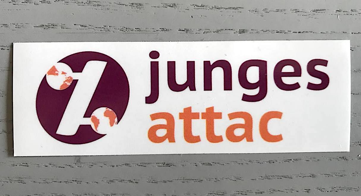 Aufkleber "Junges Attac", weiß