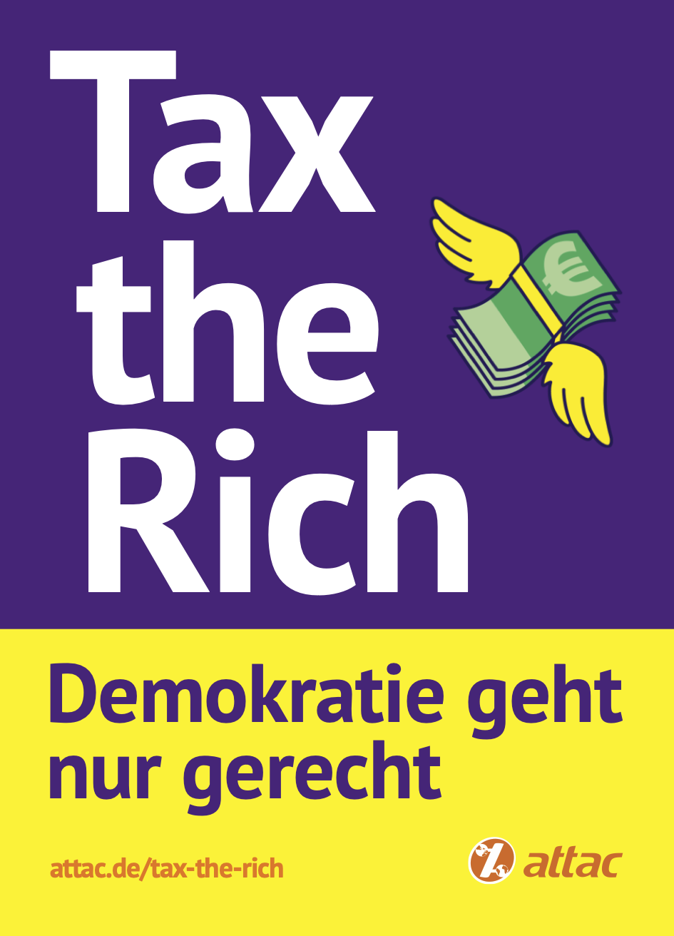 Aufkleber "Tax the Rich", A7