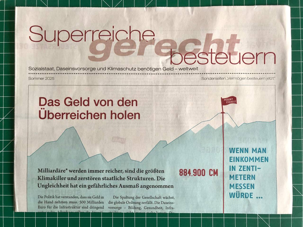 taz-Beilage: Geld von Überreichen holen (Sommer 2025)