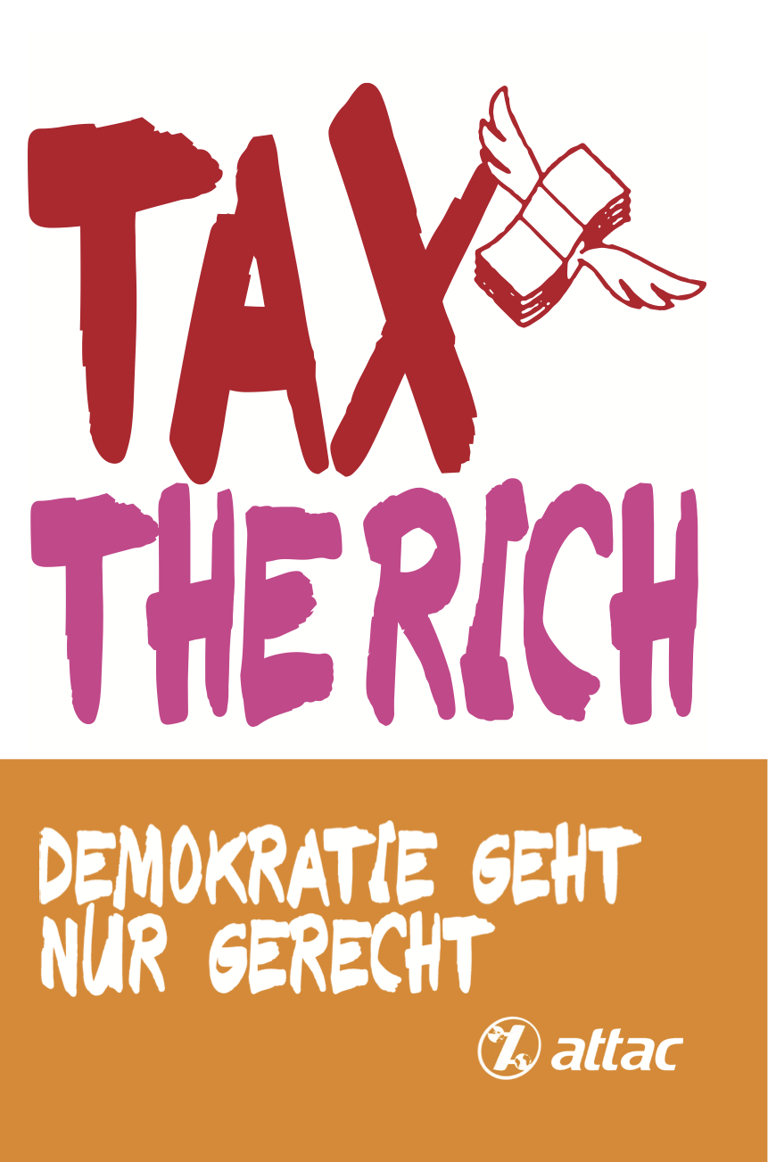 Tax the Rich-Flyer, Faltblatt DINA6