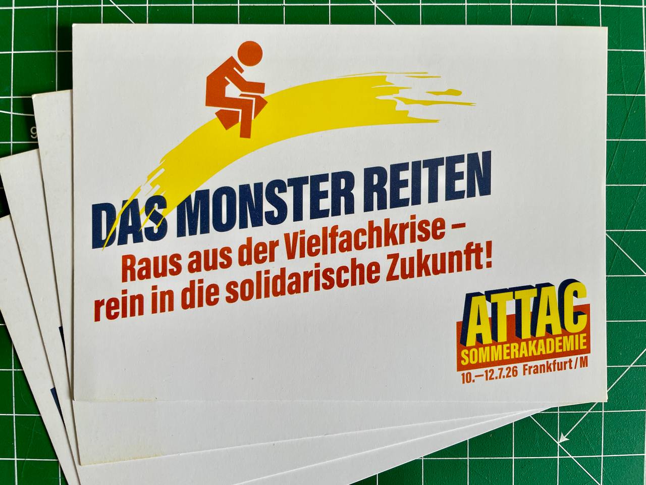 Postkarte Sommerakademie 2026: Das Monster reiten