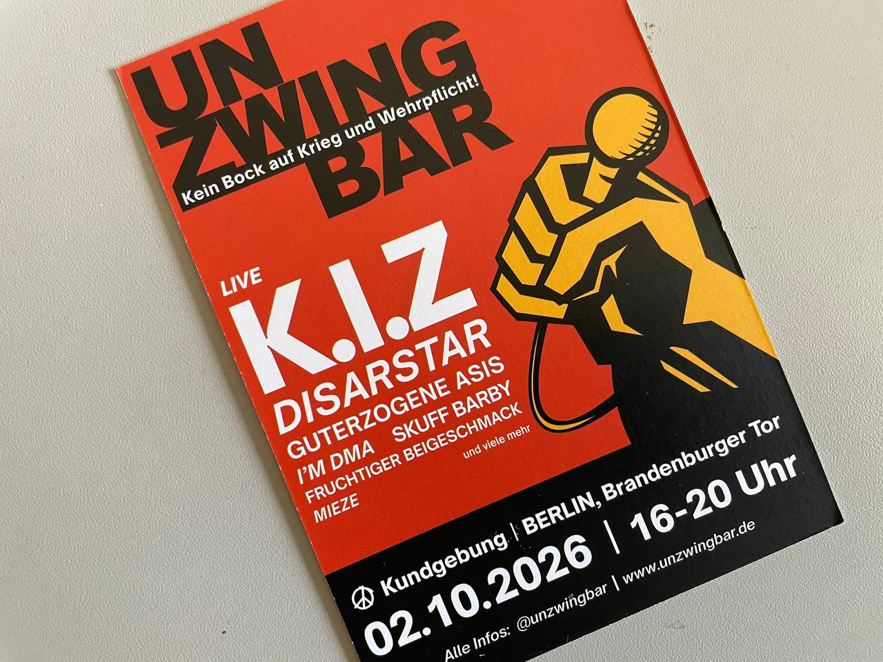 Mobi-Postkarte "Unzwingbar"