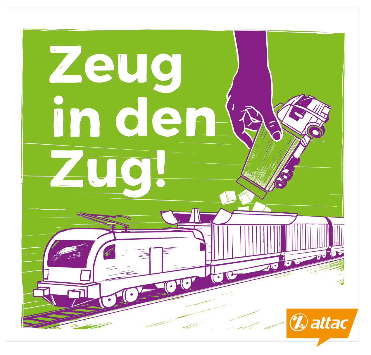 Flyer: Güterverkehr - einfach.umsteigen "Zeug in den Zug"