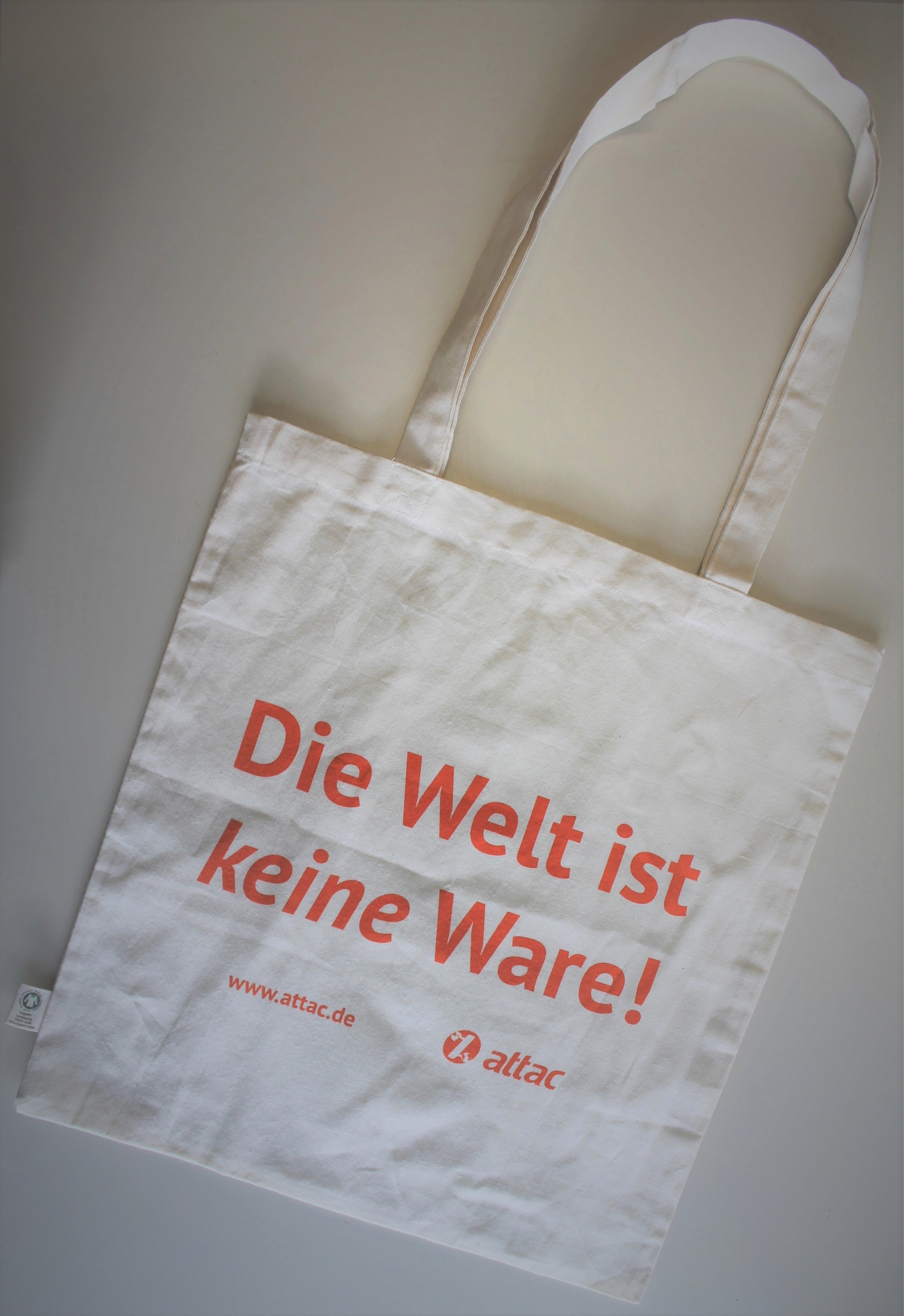 Attac-Tasche: Die Welt ist keine Ware / bio, fair