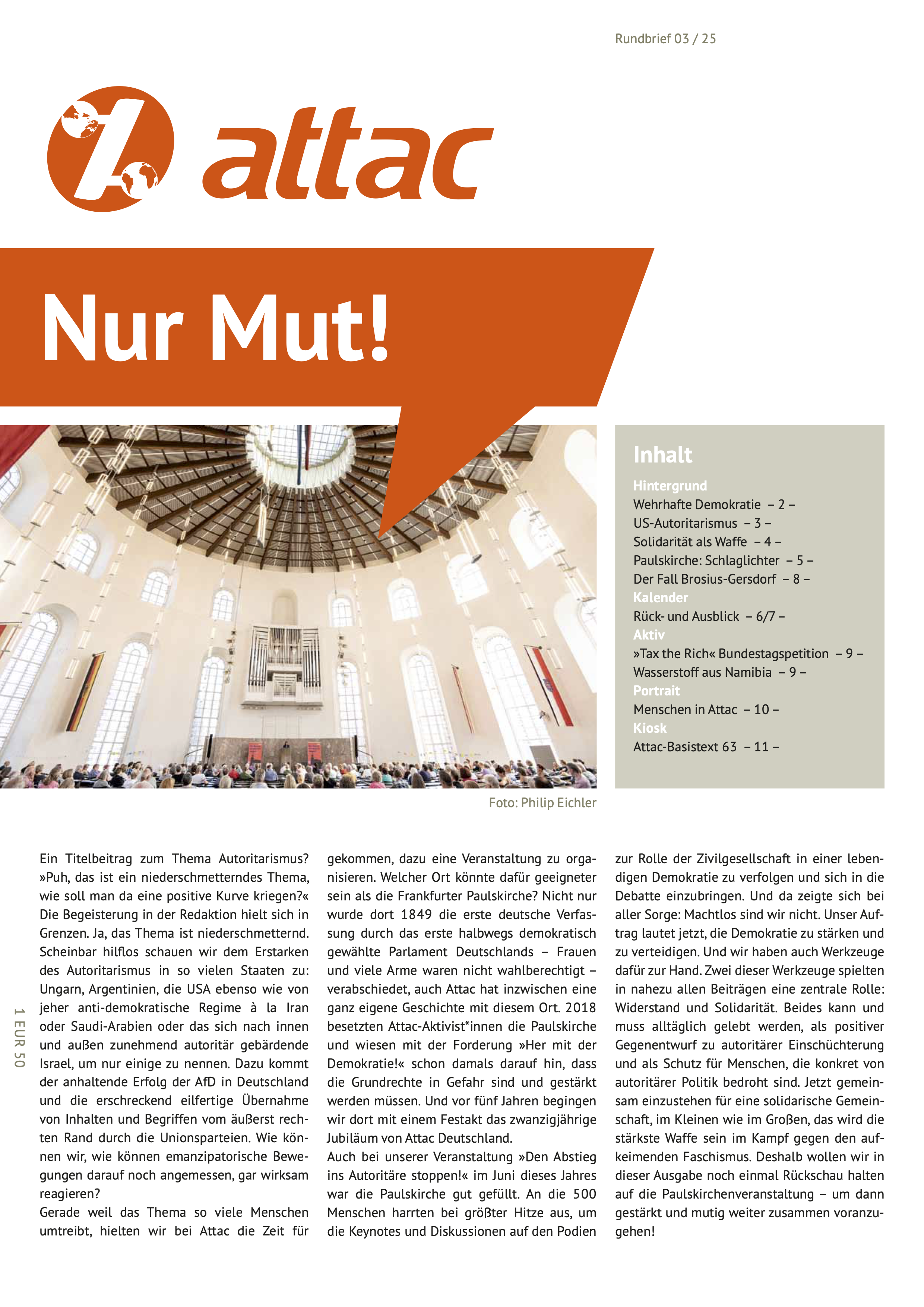 Rundbrief 03/25: Nur Mut!
