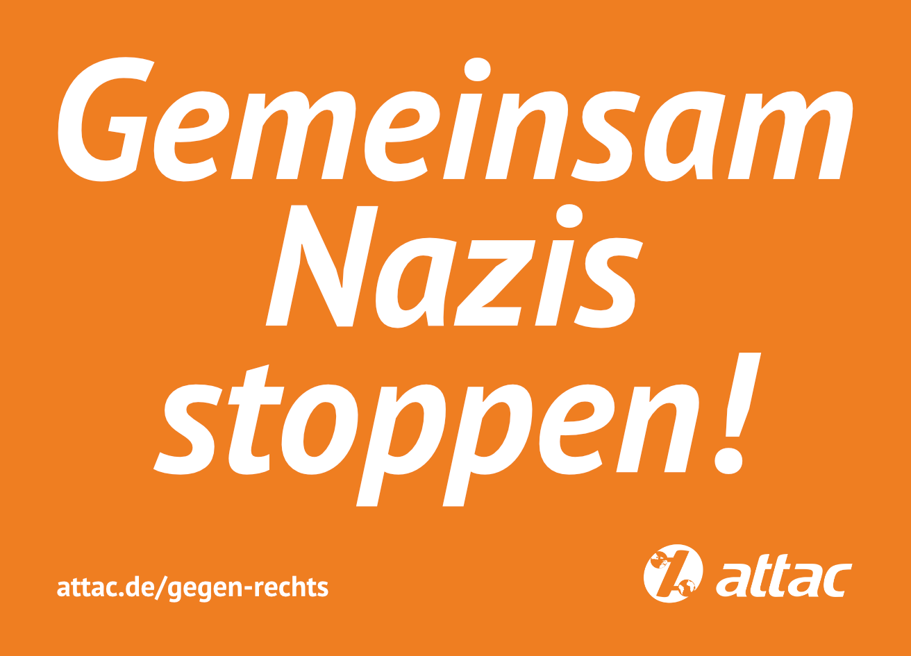 Aufkleber/Sticker: Gemeinsam Nazis stoppen!
