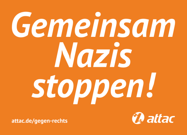 Aufkleber "Gemeinsam Nazis stoppen", DINA7